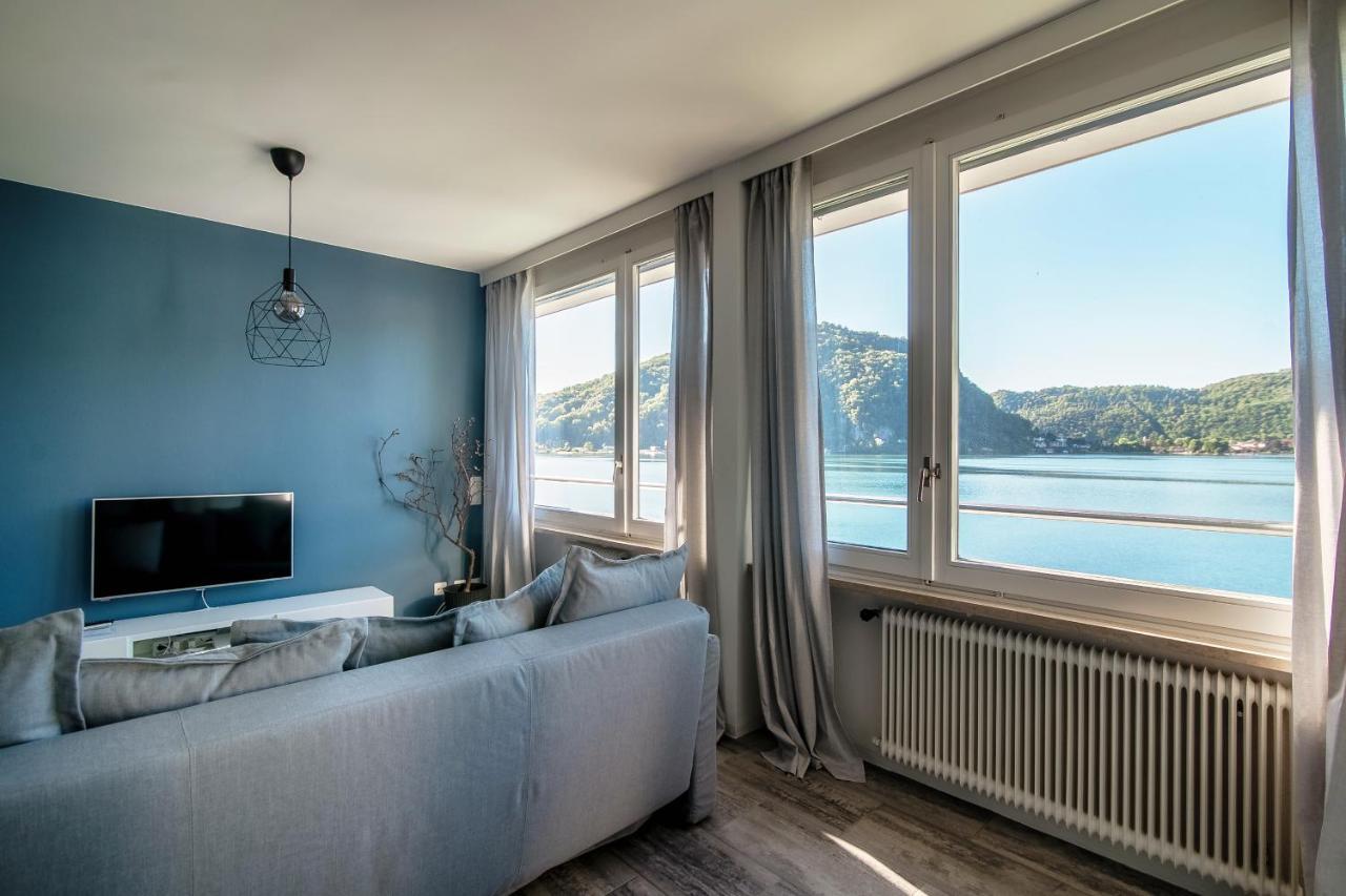 La Finestra Blu By Quokka 360 - With A Panoramic Lake View Διαμέρισμα Ponte Tresa Εξωτερικό φωτογραφία